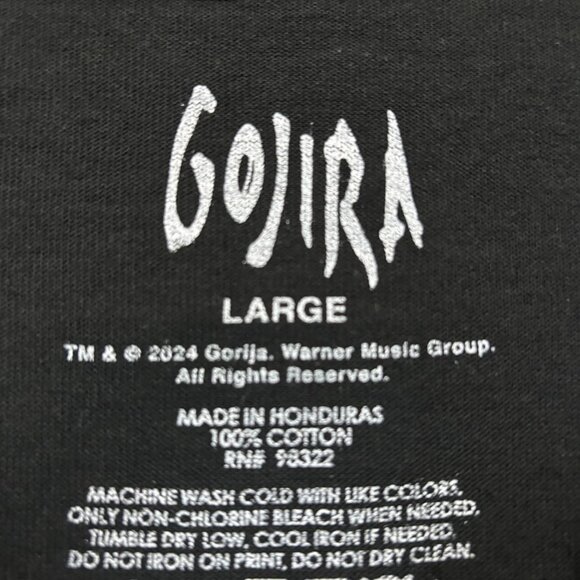 Gojira Magma Album Dark Landscape Groove Metal Band Tee L - Picture 4 of 4